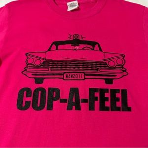 Breast Cancer Awareness Crew Neck T-Shirt, Hot Pink, Size S